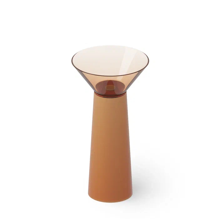 Dea Design Pedestal Basin Раковина 48x48х90см, напольная, без отв., Glasstech, прозрачная смола, цвет: Sunset R1