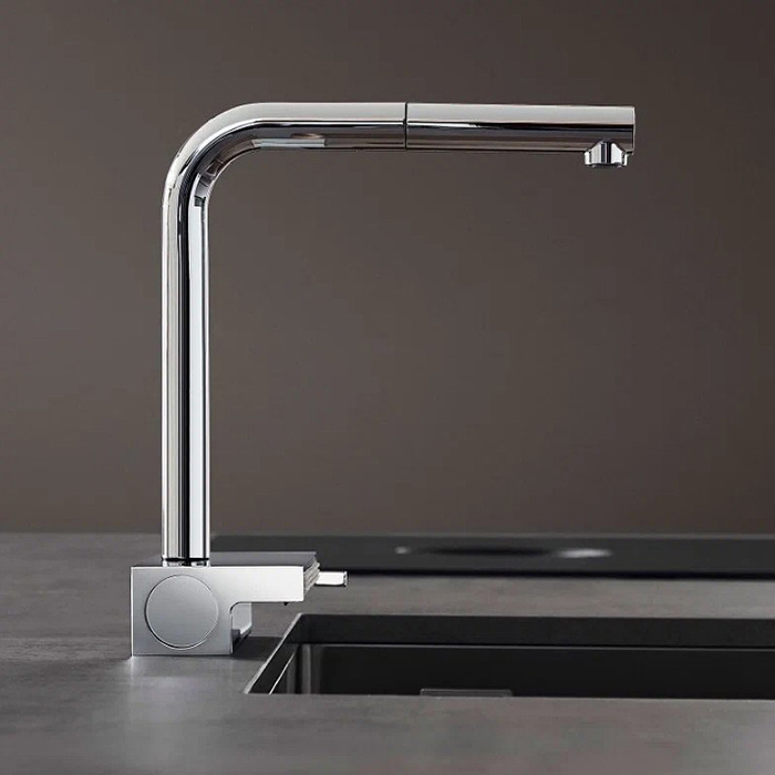 Смеситель для кухни Hansgrohe Aquno Select M81, 1 отв., с вытяжным душем 2jet, цвет: хром