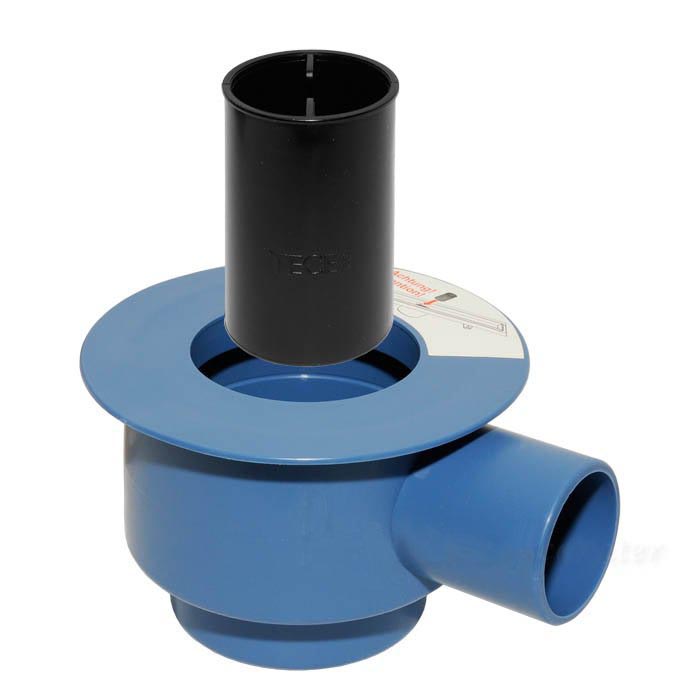 TECE drainline, сифон, 0,8 л/c, DN 50, выход вбок, высота монтажа от нижнего края сифона до верхнего края слива – 120 мм