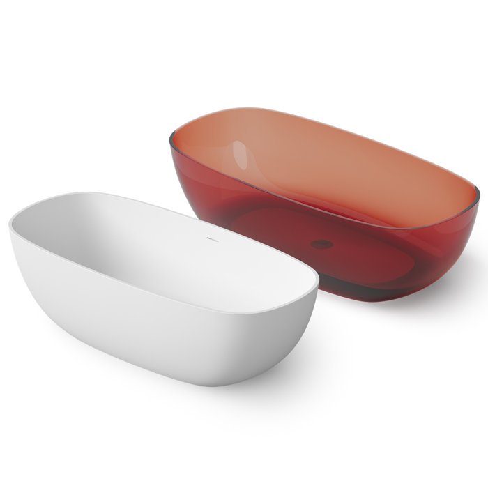 Dea Design Modern Ванна 162х80х54см, отдельностоящая, Solid Surface, цвет: White №18