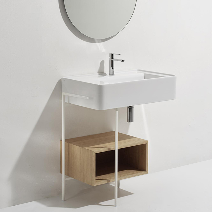 Раковина чаша подвесная Simas Ratio 75x46xh18 см, с 1 отв. для смесителя, без перелива, цвет: белый