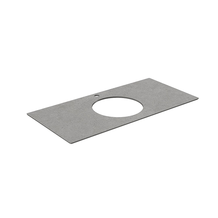 Kerama Marazzi Столешница из керамогранита для накладных раковин Фондамента 100см, с 1 отв., цвет: серый натуральный