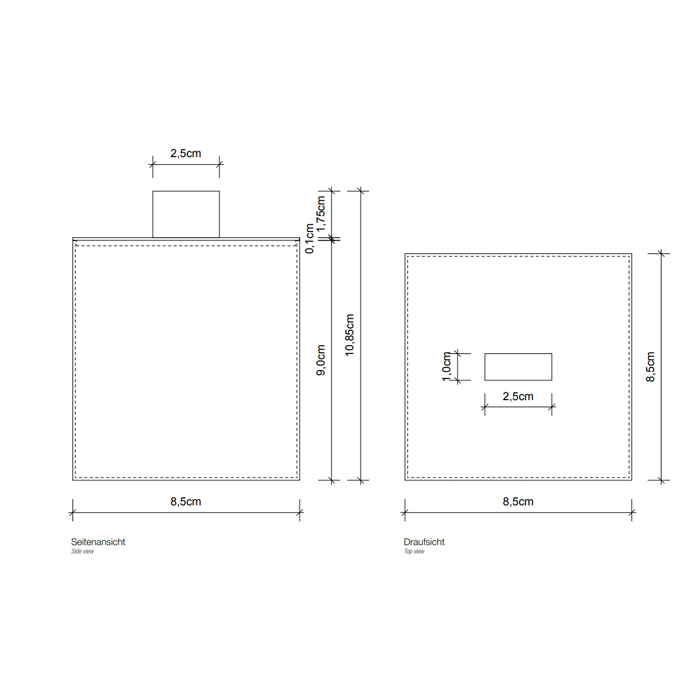 Decor Walther DW 3650 Бокс универсальный 8.5x8.5x11см, с крышкой, настольный, цвет: матовое золото