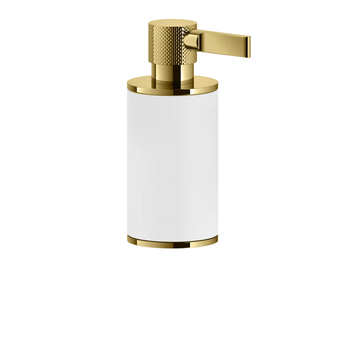 Gessi Inciso Дозатор для жидкого мыла, настольный, цвет: золото/белый