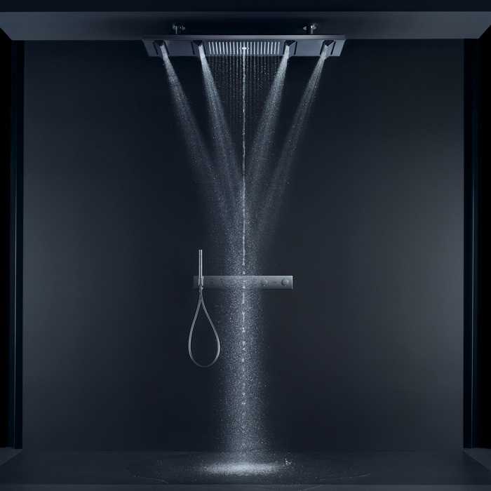 Axor Shower Heaven Душевая система с термостатом, ручным душем и подсветкой, цвет: хром