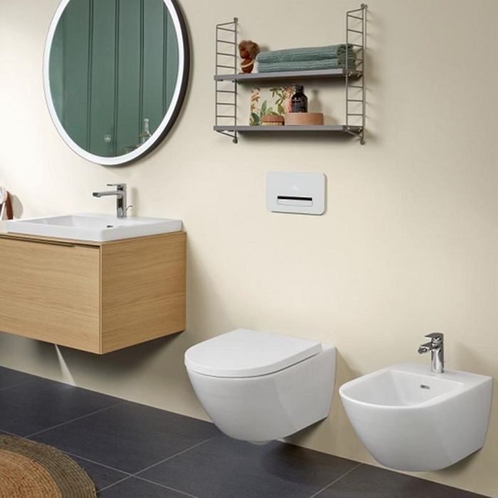 Villeroy&Boch Subway 3.0 Унитаз подвесной, безободковый, сиденье-в комплекте SoftClosing, CeramicPlus, цвет: альпийский белый
