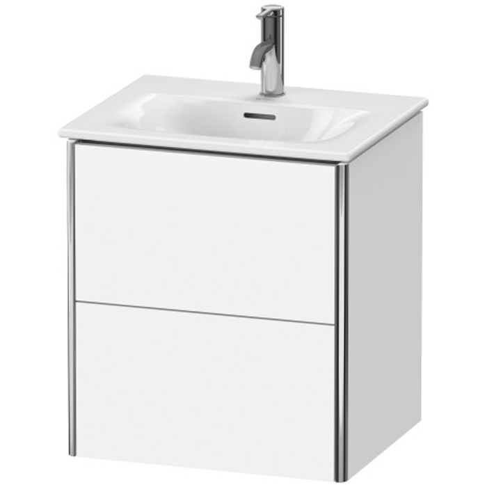 База Duravit XSquare подвесная 51x41.8x56см с раковиной, 2 яшика, цвет: глянцевый белый