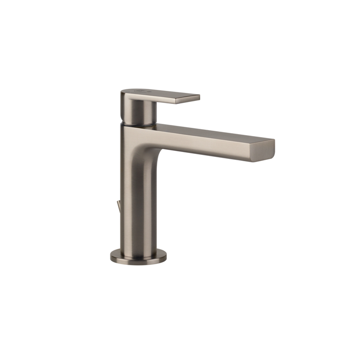 Смеситель для раковины Gessi Emporio Via manzoni, на 1 отв, с донным клапаном, цвет: Finox Brushed Nickel