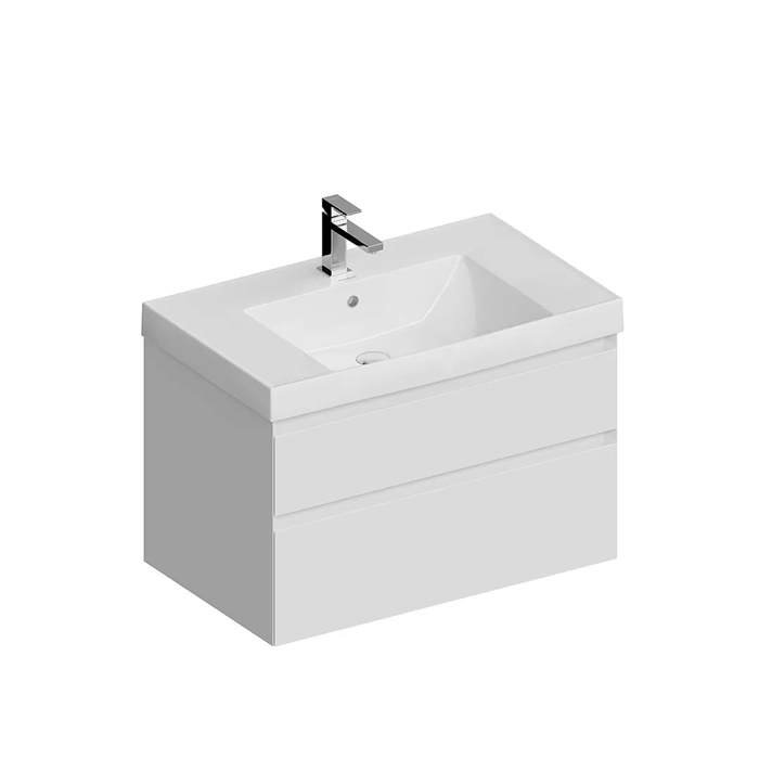 Kerama Marazzi Cubo Тумба подвесная 80см, с ящиками, цвет: белая матовая