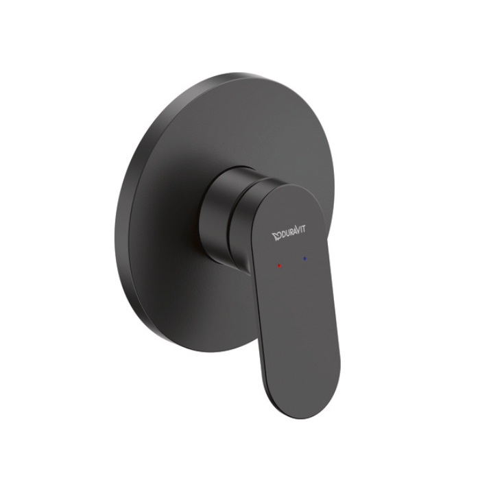 Duravit Wave Смеситель для душа, настенный, цвет: черный матовый
