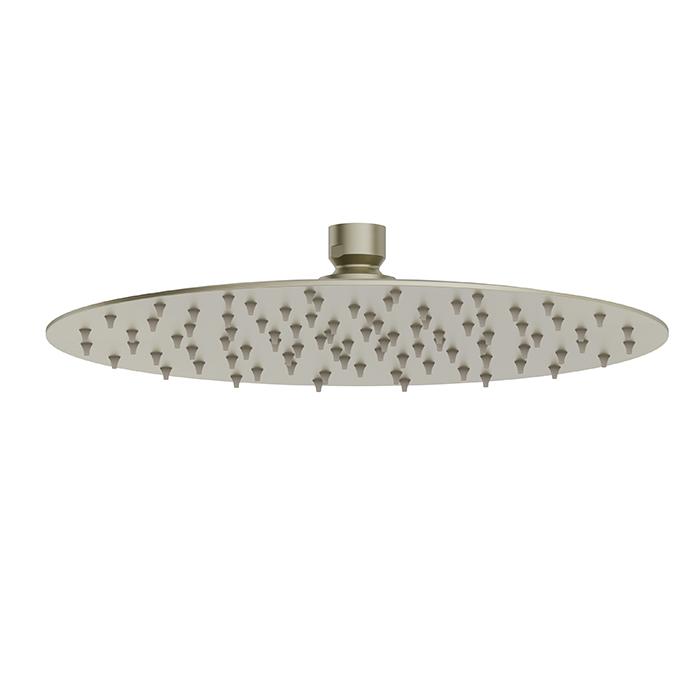 Верхний душ Newform X-STEEL 316, 25см, без кронштейна, G1/2", цвет: PVD Brushed pale gold