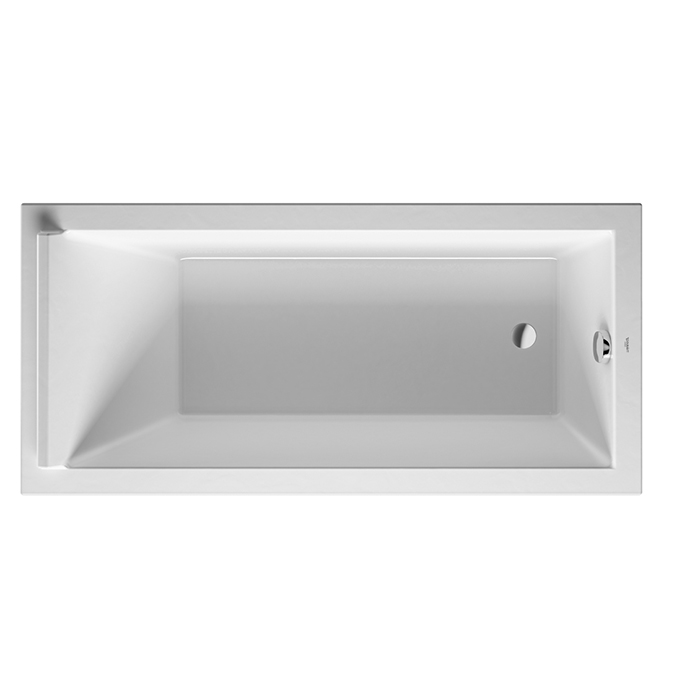 Ванна акриловая прямоугольный вариант Duravit STARCK 170x80х46см, встраиваемая или с панелями, с 1 наклоном для спины, цвет: белый