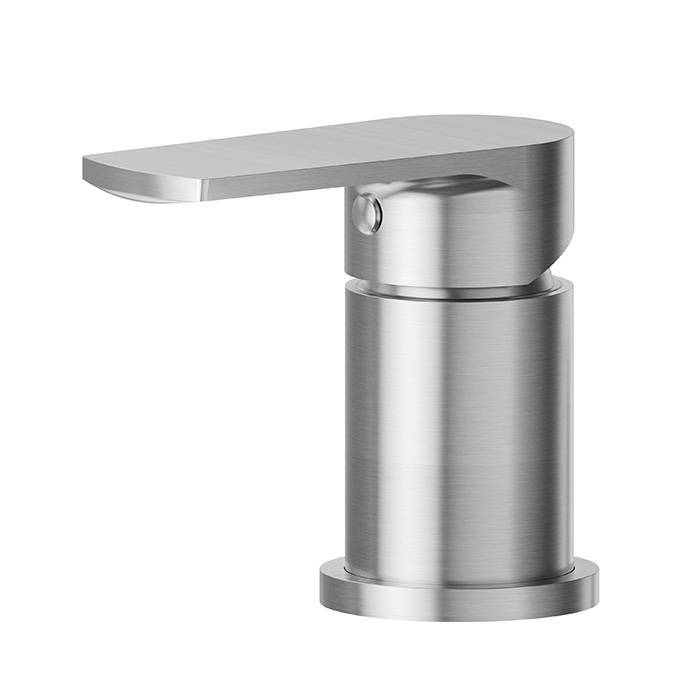 Смеситель на борт ванны Newform Haka, 1 отв., на 1 поток, цвет: PVD brushed stainless steel