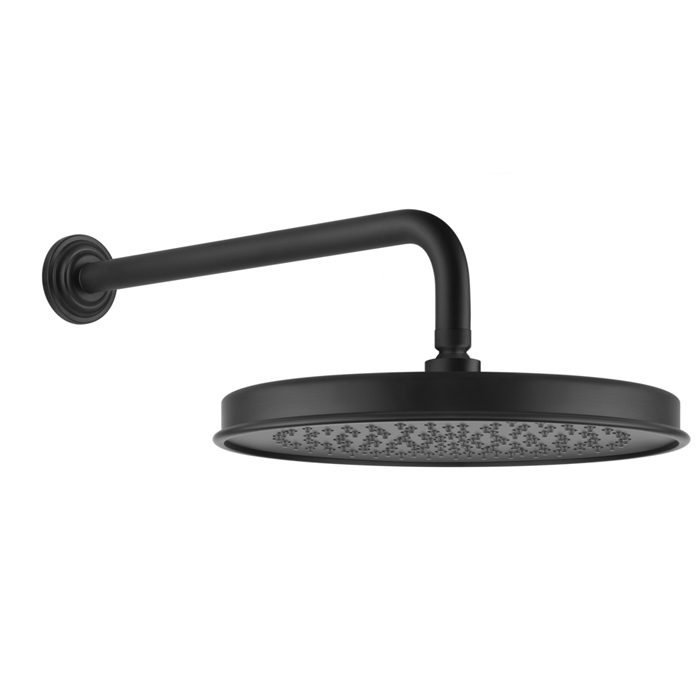 Верхний душ Gessi Venti20 Ø328 мм, с настенным держателем 389 мм, цвет: черный матовый