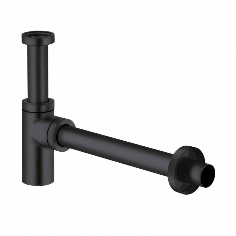 Сифон Kludi бутылочный, 1 1/4" х 32, цвет: чёрный матовый — 1002039-00