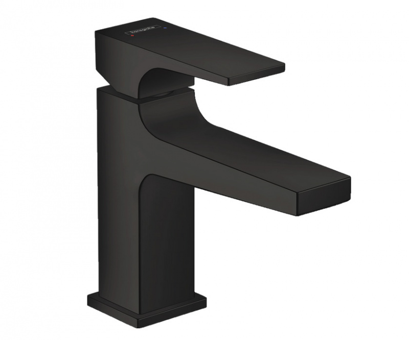 Смеситель для раковины Hansgrohe Metropol, 89 мм, Push-Open, черный — 32500670