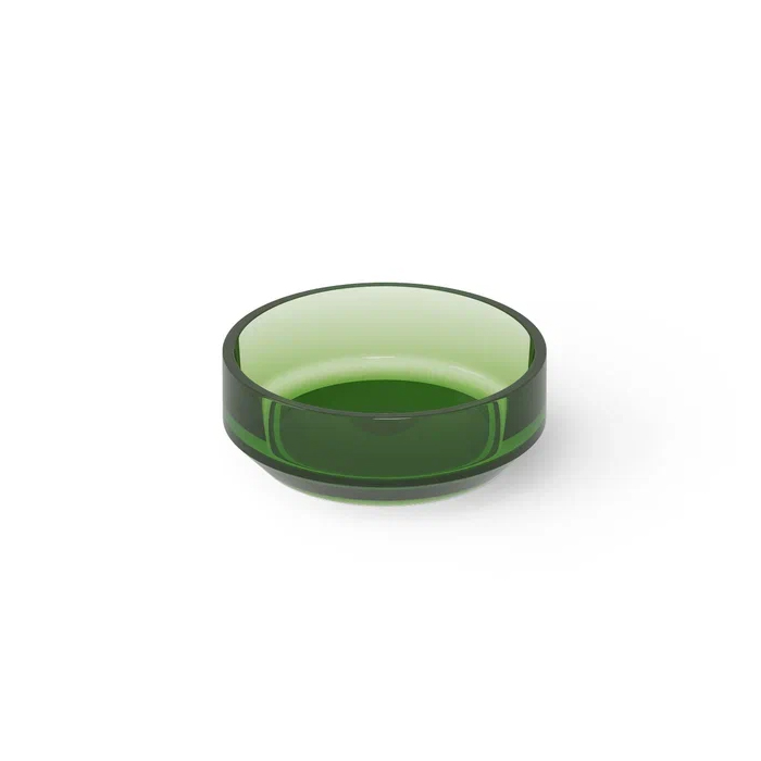 Dea Design Washbasins Раковина 43х43х15см, накладная, без отв., Glasstech, прозрачная смола, цвет: Emerald R3