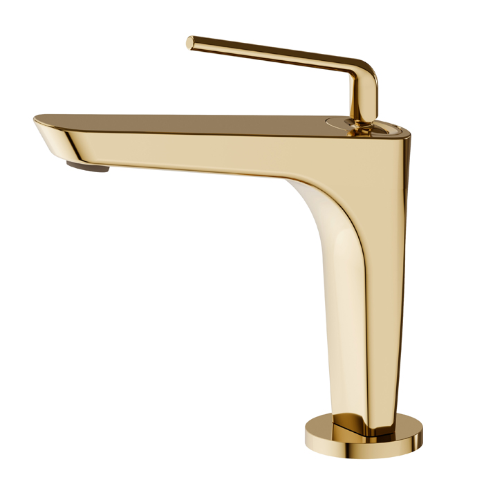 Смеситель для раковины Newform O'Rama, 1 отв., цвет: PVD glossy gold