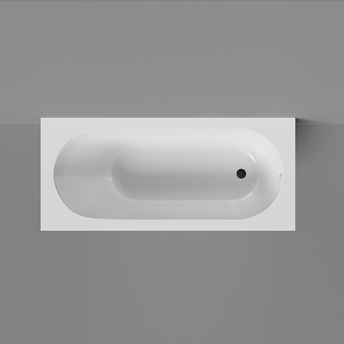 LOFO by Salini Ванна встраиваемая 180х80см, овальная чаша, материал: Solid Surface, цвет: белый матовый