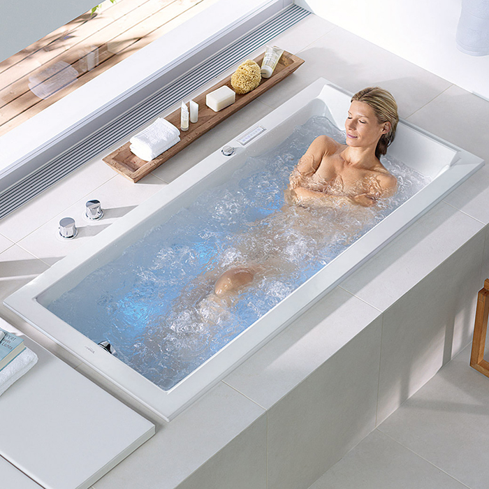 Duravit Darling New Ванна встраиваемая 190х90х60см, комплектация Combi-System L, акрил, цвет: белый