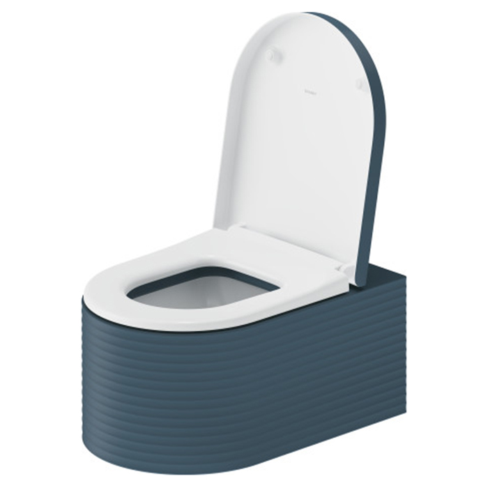 Duravit Millio Унитаз подвесной, 37х57см, декор "Grooves", крепление в компл., цвет: синий матовый