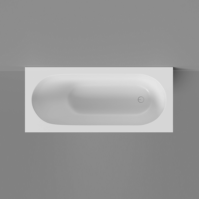 Salini Lofo Kit Ванна 179х79.1х61см, встраиваемая, Solid Surface, с донным клапаном, сифоном, ножками, слив-переливом, цвет: белый матовый