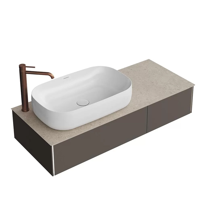 Kerama Marazzi Magica Тумба подвесная, 115.4х48.5х22см, 2 ящика, цвет: вечерний серый матовый