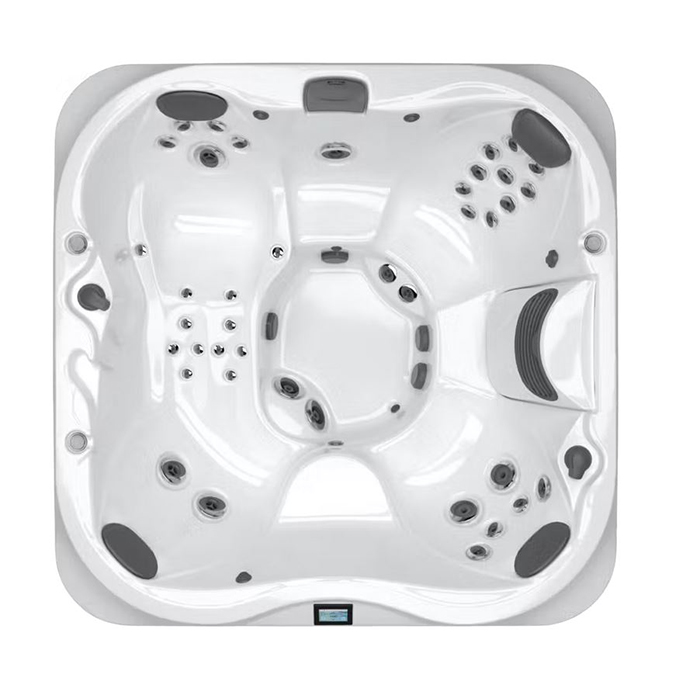 Jacuzzi SPA J335 Минибассейн 214х214х92см, ClearRay+Ozone, подсветка IR и Red, стереосистема, акрил Porcelain, с крышкой, цвет: Smoked Ebony