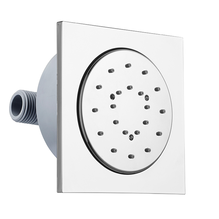 Bossini Cubic Reg Форсунка для душа 10х10см, настенная, поворотная, цвет: хром