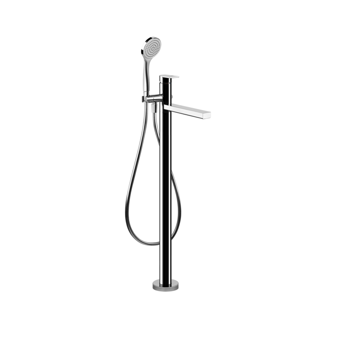 Смесителя для ванны Gessi Emporio Via manzoni, напольный, с душевой лейкой, цвет: хром