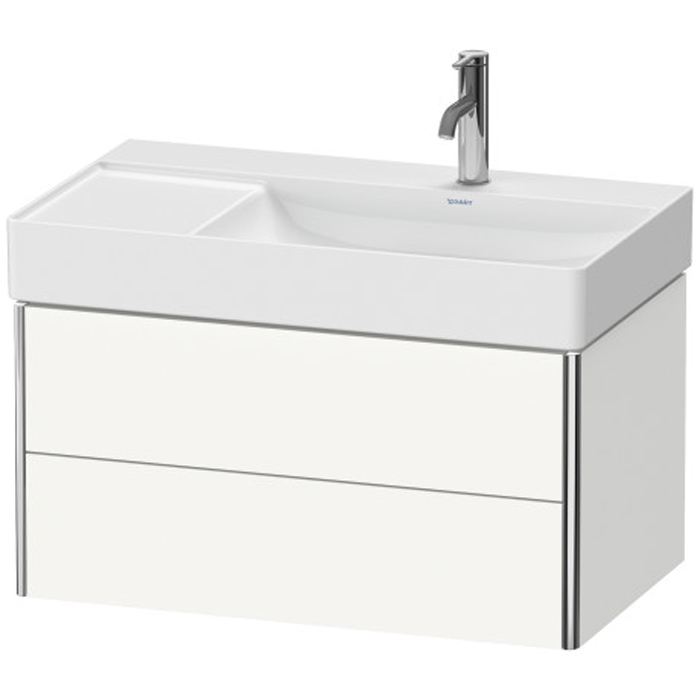 База Duravit XSquare подвесная 78.4x46x39.7см с раковиной (раковина справа), 2 ящика, цвет: глянцевый белый