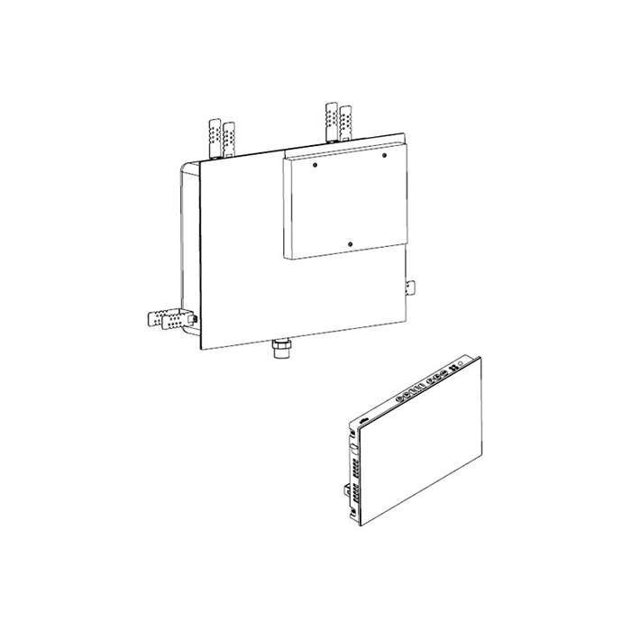 Effegibi Nuvola Smart Power Парогенератор 45 INSIDE Glass 3,5-4,5 м3 со встраиваемой частью, цвет: белое стекло
