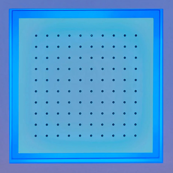 Душевая система Antonio Lupi Meteo 35x35x11 см, цвет: зеркальная сталь, с подсветкой