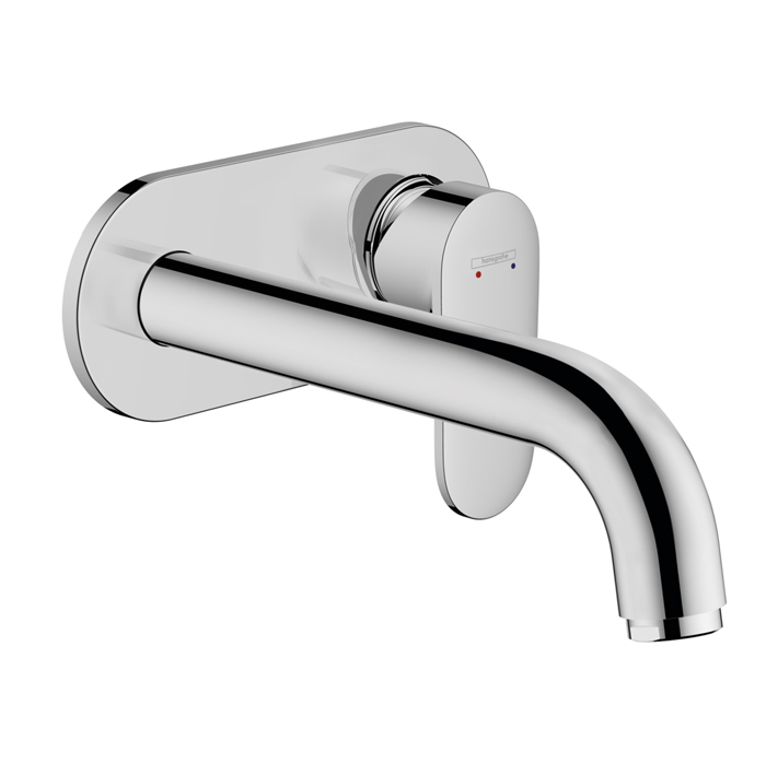 Hansgrohe Vernis Blend Смеситель для раковины, настенный, излив 204 мм, внешняя часть, цвет: хром
