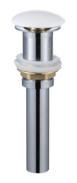 Донный клапан AQUAme, PushOpen, без перелива, керамическая накладка, Белый — AQM7002-0W