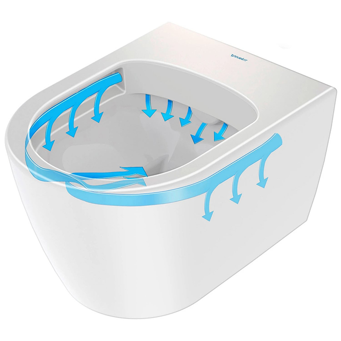 Duravit Soleil by Starck Унитаз 37х54см, подвесной, безободковый, с открытым креплением, Weiß Hochglanz, HyG, цвет: белый