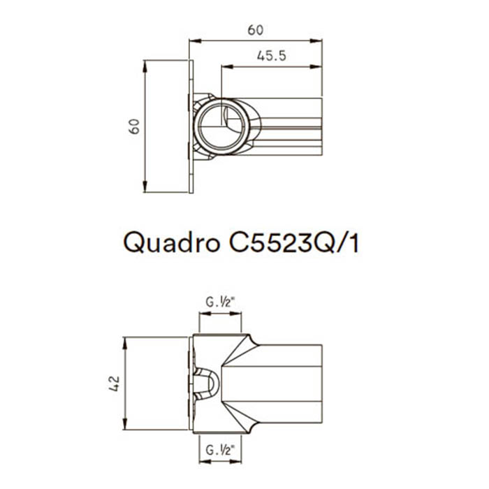 Встраиваемая часть Nicolazzi Unico для настенного смесителя Quadro