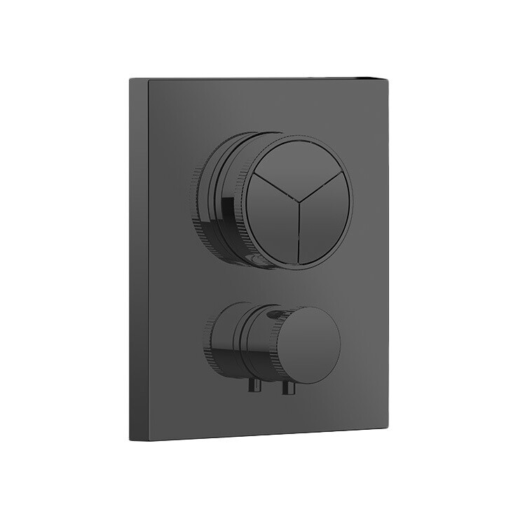 Смеситель для душа Almar Core, на 3 потребителя, цвет: Absolute Black Brushed PVD (Товар заказной, возврату не подлежит) — E176683.AB