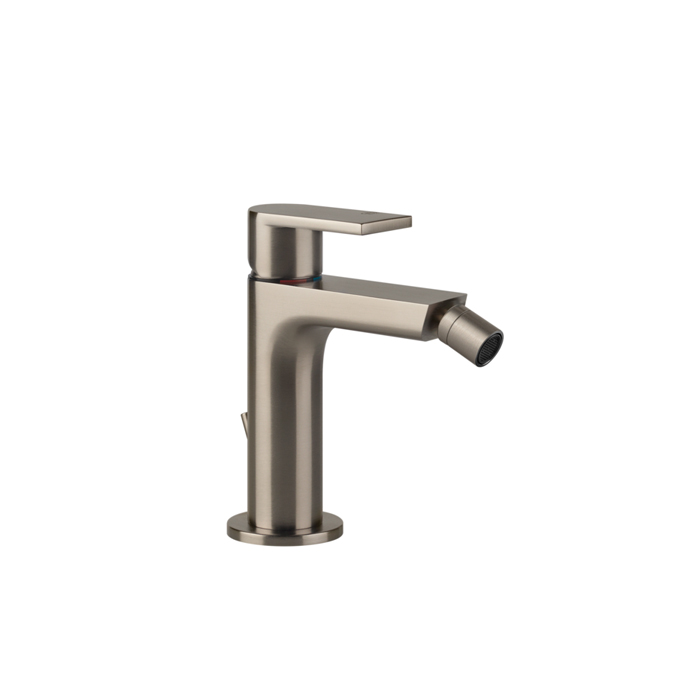 Смеситель для биде Gessi Emporio Via manzoni, на 1 отв, с донным клапаном, цвет: Finox Brushed Nickel