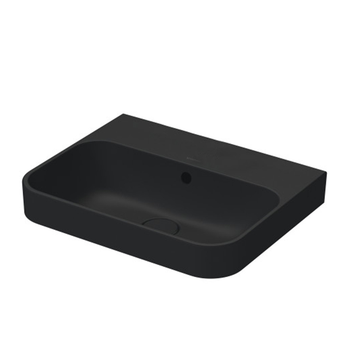 Duravit Happy D.2 Plus Раковина накладная, 50х40см, без отв., выпуск с керамической крышкой, цвет: Anthracite matt