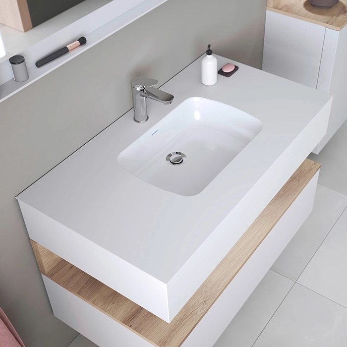 Duravit Qatego Раковина 48х37х15см, встраиваемая снизу, без отв., цвет: белый