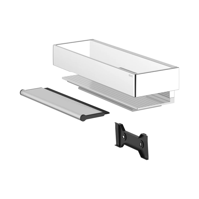 Keuco Edition 11 Полочка для душа со стеклоочистителем, подвесная, цвет: silver-anodized/хром