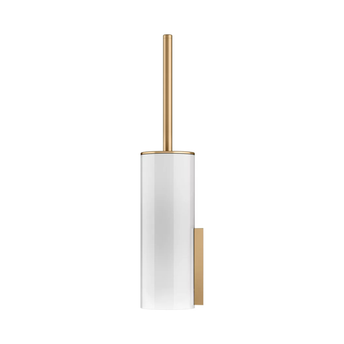 Keuco Edition 400 Туалетный ёршик, подвесной, c крышкой, цвет: brushed brass