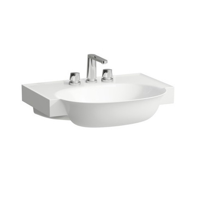 Laufen New Classic Раковина накладная 60х48х7.5см, с 3 отв., без перелива, цвет: белый матовый