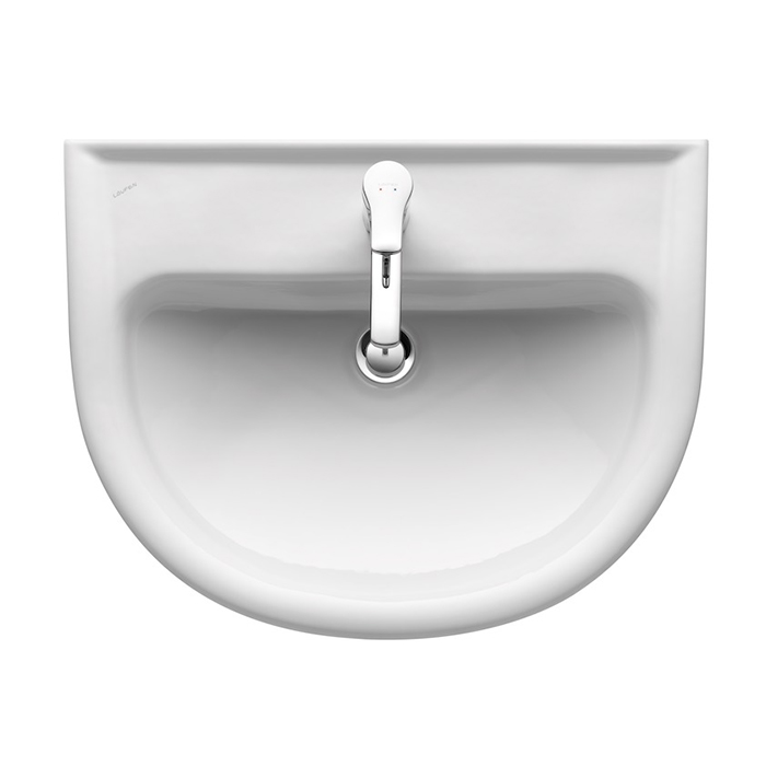 Раковина Laufen Pro 55х44х16 см, подвесная., с 1 отв., по центу, c переливом, цвет: белый