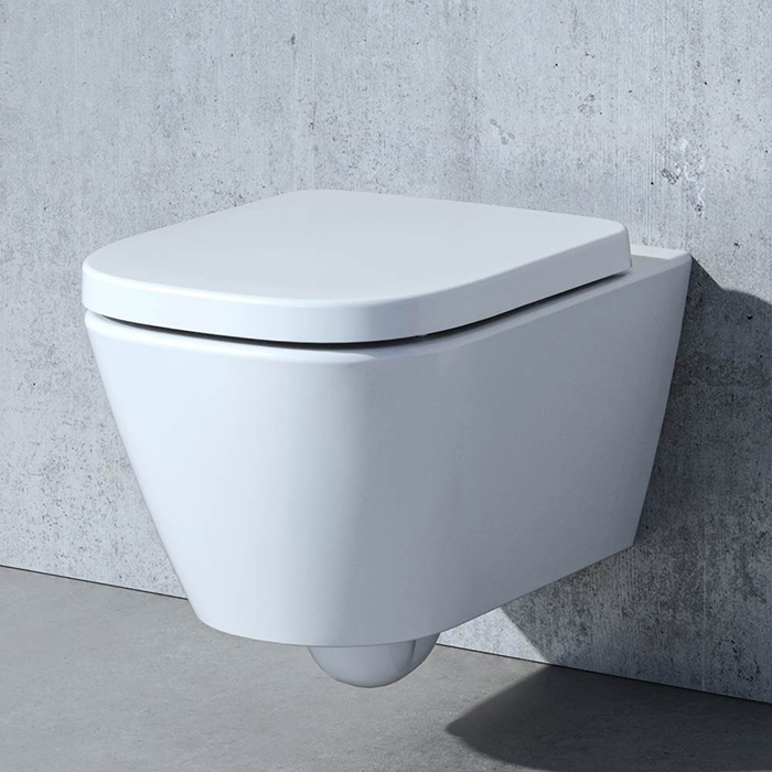 Laufen Meda Унитаз 54x36x35.5см, подвесной, безободковый, смыв Tornado, с сиденьем микролифт, цвет: белый глянцевый