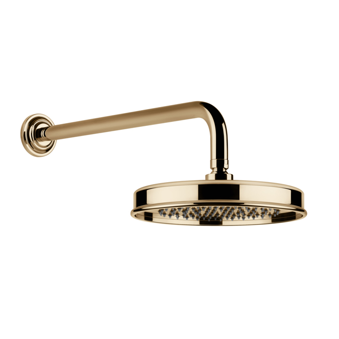 Верхний душ Gessi Venti20 Ø20см, с настенным держателем 38.9см, цвет: Warm Bronze PVD
