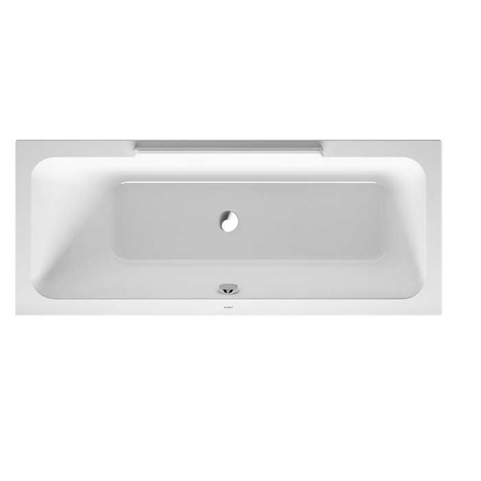 Duravit DuraStyle Ванна 170х70x48см,, прямоугольная, встраиваемая или версия  с панелями и ножками, с наклоном для спины слева, цвет: белый