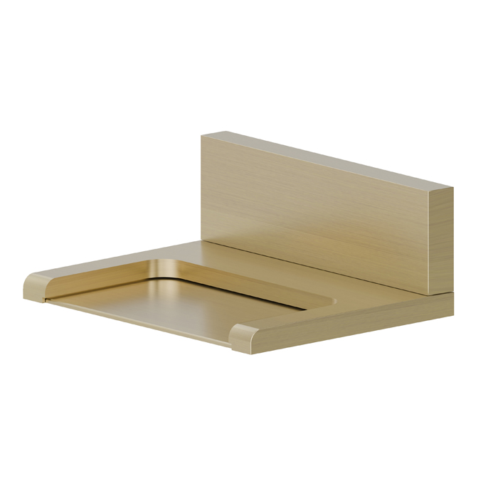 Излив водопадный Newform Cascate, открытый, цвет: PVD brushed pale gold