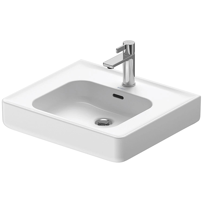 Раковина Duravit Soleil by Starck 55х48х14.5см, подвесная, 1 отв., с переливом, WonderGliss, цвет: белый